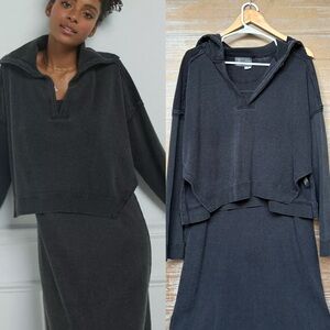 Anthropologie Saturday Sunday Henley Dress Two Piece Set Lounge Beachy Womens M